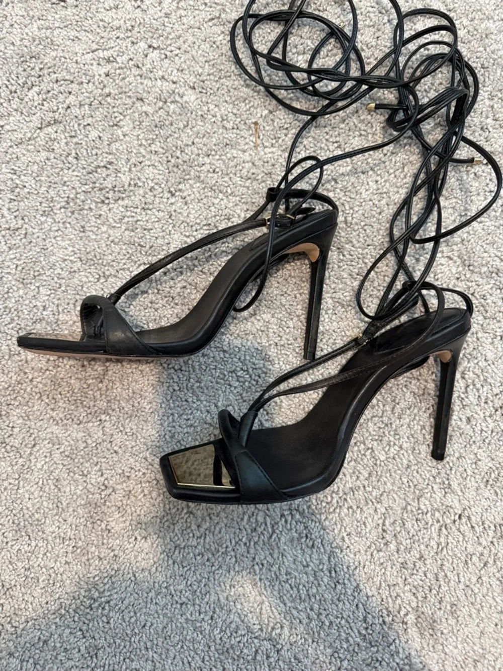 Vikki Leather Sandal Heels Schutz 9